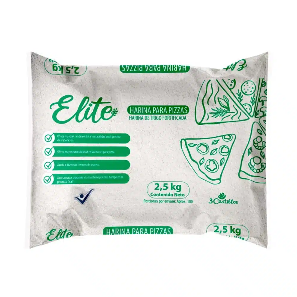 Harina Élite Para Pizzas X 2,5 Kg 3 Castillos Harina Élite Para Pizzas X 2,5 Kg 3 Castillos